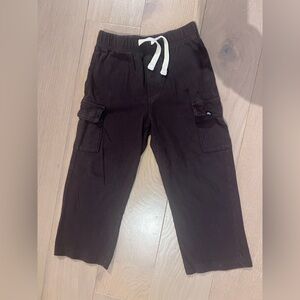 GAP Black Kids Cargo Joggers with White Drawstring